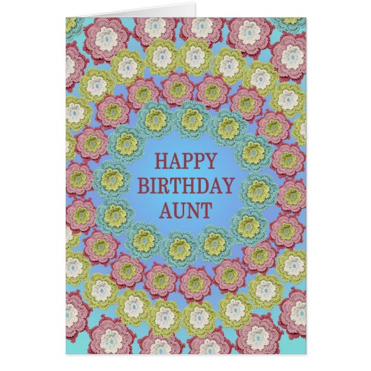 Tante Birthday Crochet Blume (Vorne)