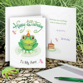 Tante Birthday Frog mit Toad's Fun Card Karte