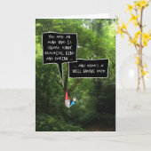 Tante Birthday, Humorer Gnome im Wald Karte (Gelbe Blume)
