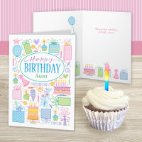 Tante Birthday Icons Card