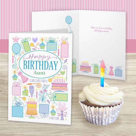 Tante Birthday Icons Card Karte