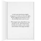 Tante Birthday Welpe und Blume (Innen (Rechts))