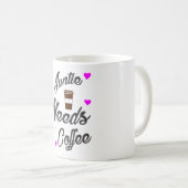 Tante braucht Kaffee Tasse Geschenk (VorderseiteRechts)