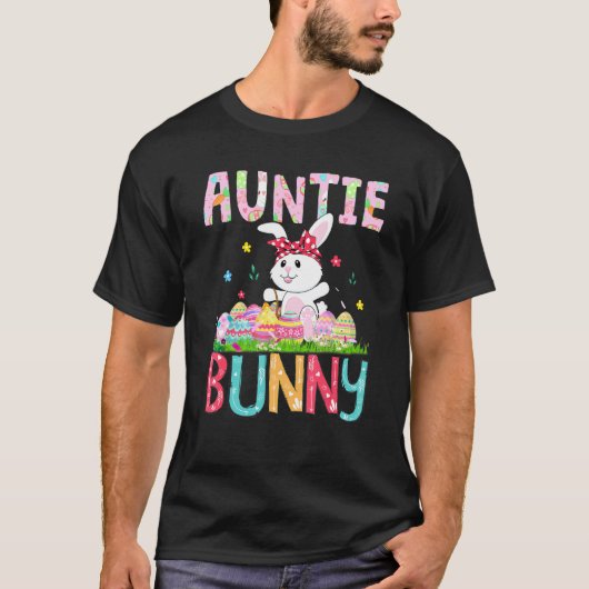 Tante Bunny Happy Osterfeier Niedliches Ostern T-Shirt (Vorderseite)