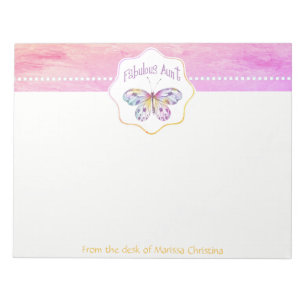 Tante-Butterfly-Geschenk Ideen Notizblock