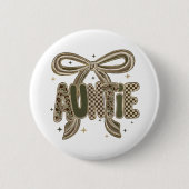 Tante Camo-Geschenk von Schwester Neue Babynamen-A Button (Vorderseite)