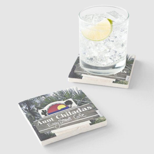 Tante Chiladas, Hilton- Head IslandUntersetzer Steinuntersetzer (Seitenansicht)