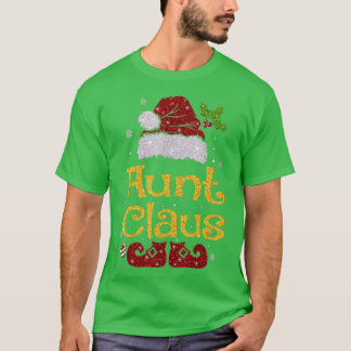 Tante Claus Christmas Pajama Familie Matching Xmas T-Shirt