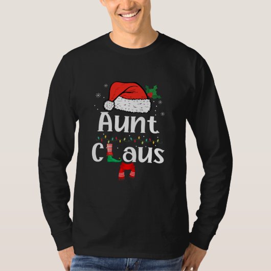 Tante Claus Shirt Weihnachts Pajama Familienmatte (Vorderseite)