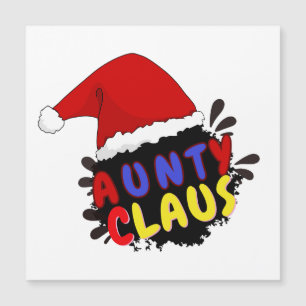 „Tante Claus Weihnachten“ Magnetkarte
