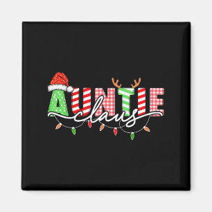 Tante Claus Weihnachtsbeleuchtung Pyjama Familie M Magnet
