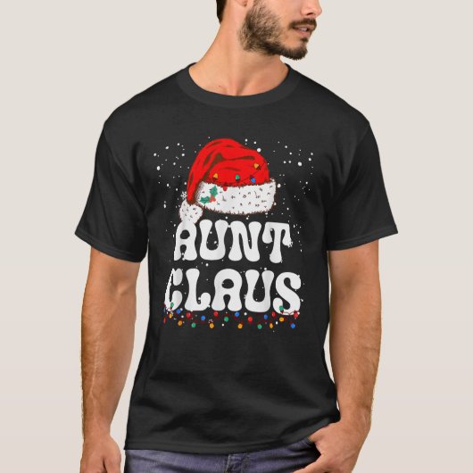 Tante Claus Weihnachtslieder Weihnachtsfamilie Mat T-Shirt (Vorderseite)