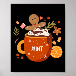 Tante Cocoa Lebkuchen Keks heiße Schokolade Christ Poster