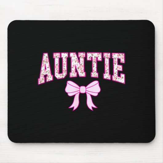 Tante Coquette Bogen Rosa Ästhetik Muttertag Tante Mousepad (Vorne)