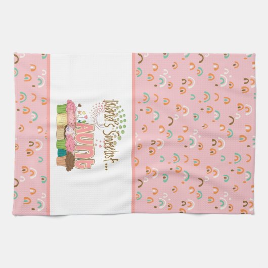 Tante Cupcakes Geschirrtuch (Horizontal)