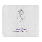 Tante Cutting Board - das Herz unserer Familie Schneidebrett (Vorderseite)