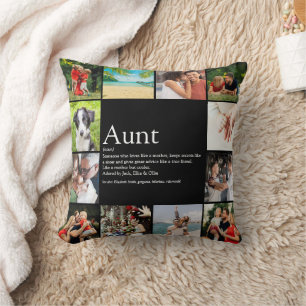 Tante Definition Spaß Foto Collage Kissen