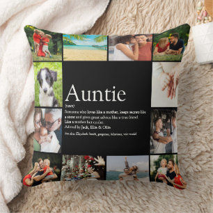 Tante Definition Sprüche Foto Collage groß Kissen