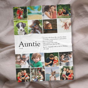 Tante Definitionszitat Fotocollage Fleecedecke
