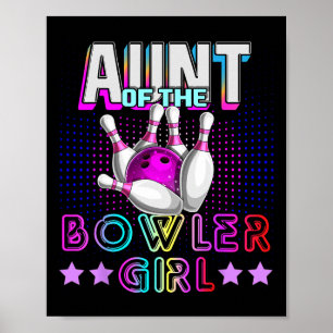 Tante der Bowler Girl Matching Family Bowling Bi Poster