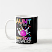 Tante der Bowler-Tag-Bowling-Party-Cel Kaffeetasse (Links)