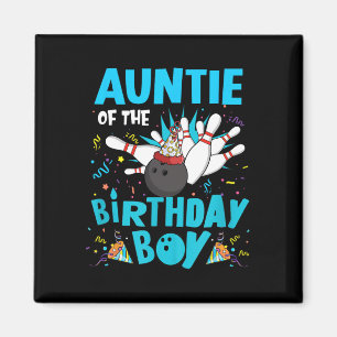 Tante der Bowling Bowler-Familie am Geburtstag Magnet