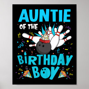 Tante der Bowling Bowler-Familie am Geburtstag Poster