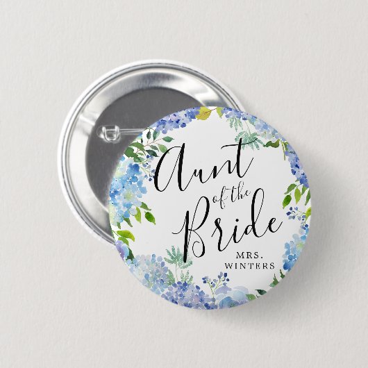 Tante der Braut | Carolina Bloom Wedding Button (Vorne & Hinten)