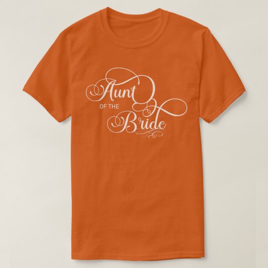 Tante der Braut (Hochzeit) T-Shirt (Design vorne)