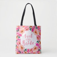 Tante der Braut Pink Wasserfarbe Blumenhochzeit