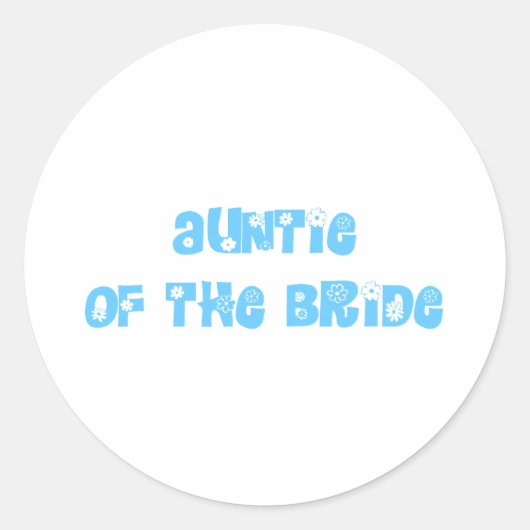 Tante der Braut Runder Aufkleber (Vorderseite)