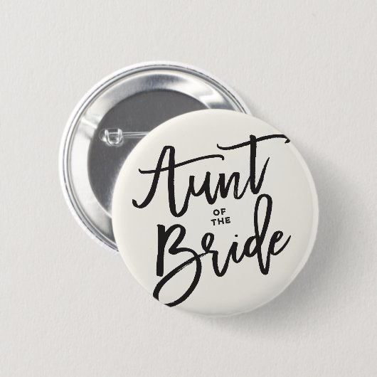 Tante der Bride Brush Script Wedding Bridal Button (Vorne & Hinten)
