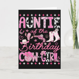 Tante der Geburtstags-Cowgirl Pink Rodeo Western Karte