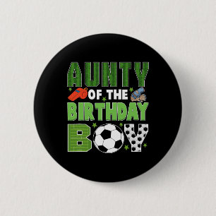 Tante der Geburtstags-Soccergruppe Familie  Button