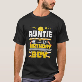Tante der Geburtstagskinder-Baufamilie Mat T-Shirt