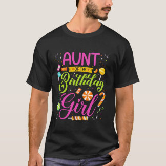 Tante der Geburtstagskünstlerin Candy Birthday Par T-Shirt