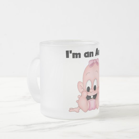 Tante der neuen Nichten-T-Shirts und der Geschenke Mattglastasse (Vorderseite Links)