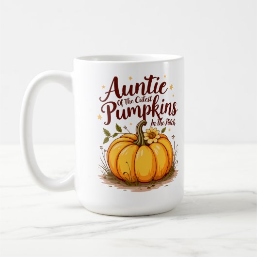 Tante der Niedlichsten Pumpkins im Patch Kaffeetasse (Links)