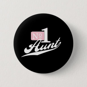 Tante der Nr.-eine (weiß) Button