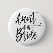 Tante der Skript-Hochzeit der Braut-| Button (Vorderseite)