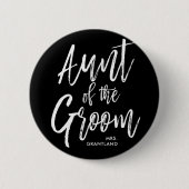 Tante der Skript-Hochzeit des Bräutigam-| Button (Vorderseite)
