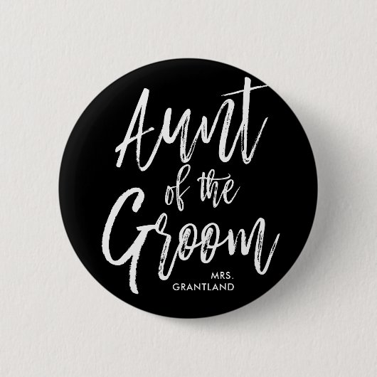 Tante der Skript-Hochzeit des Bräutigam-| Button (Vorderseite)