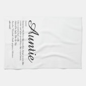Tante der Welt, Definition Chic Script Geschirrtuch (Horizontal)