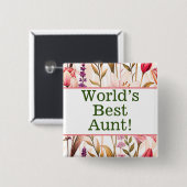Tante der Welt Pin Button (Vorne & Hinten)