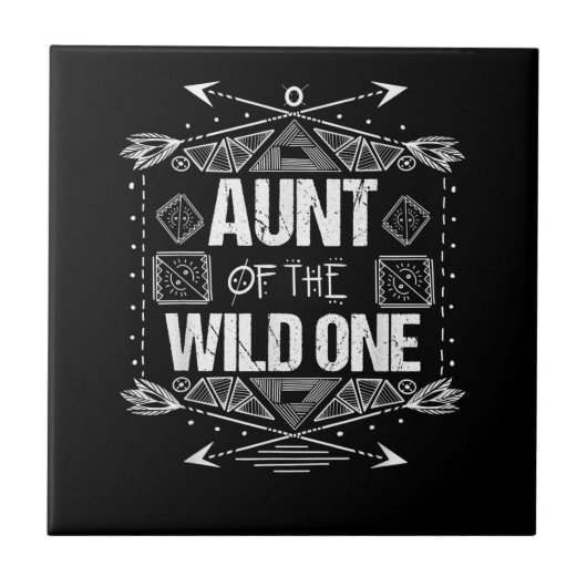 Tante der wilden ein Geburtstagsgeschenk Fliese (Vorderseite)