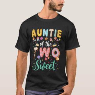 Tante der zwei süßen Geburtstagsmädchen Donut-Lieb T-Shirt