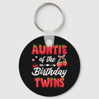 Tante der Zwillinge zum Geburtstag 1. Geburtstagsm Schlüsselanhänger