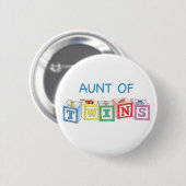 Tante der Zwillings-Blöcke Button (Vorne & Hinten)