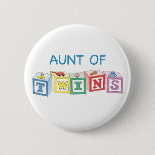 Tante der Zwillings-Blöcke Button
