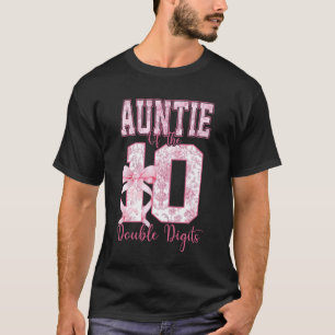 Tante des 10. Geburtstagsmädchens Rosa Coquette-Sc T-Shirt